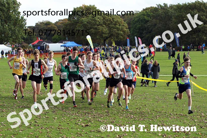 Mens under-17s Northern Cross Country Relays, Graves Park, Sheffield. Photo: David T. Hewitson/Sports for All Pics